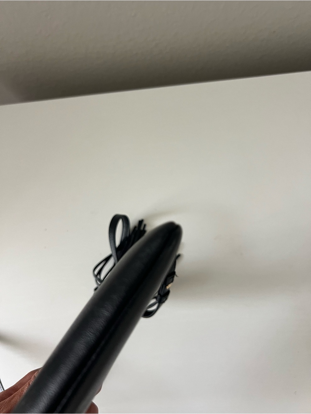 Saint Laurent Black Leather Crossbody with Tassel and Gold Logo - Picture 8 of 16